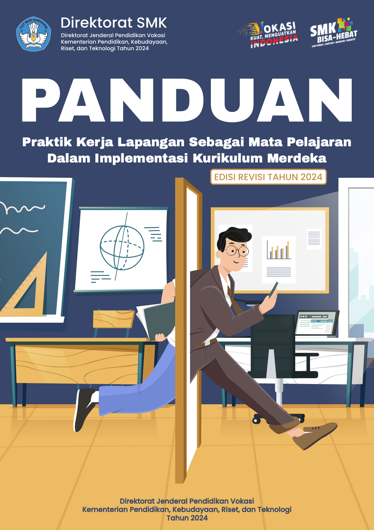Cover Panduan Praktik Kerja Lapangan Sebagai Mata Pelajaran dalam Implementasi Kurikulum Merdeka