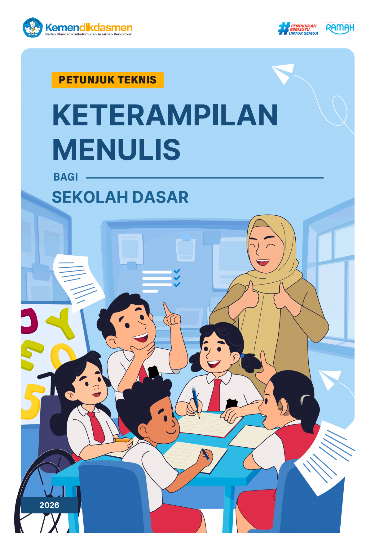 Cover Petunjuk Teknis Keterampilan Menulis bagi Sekolah Dasar