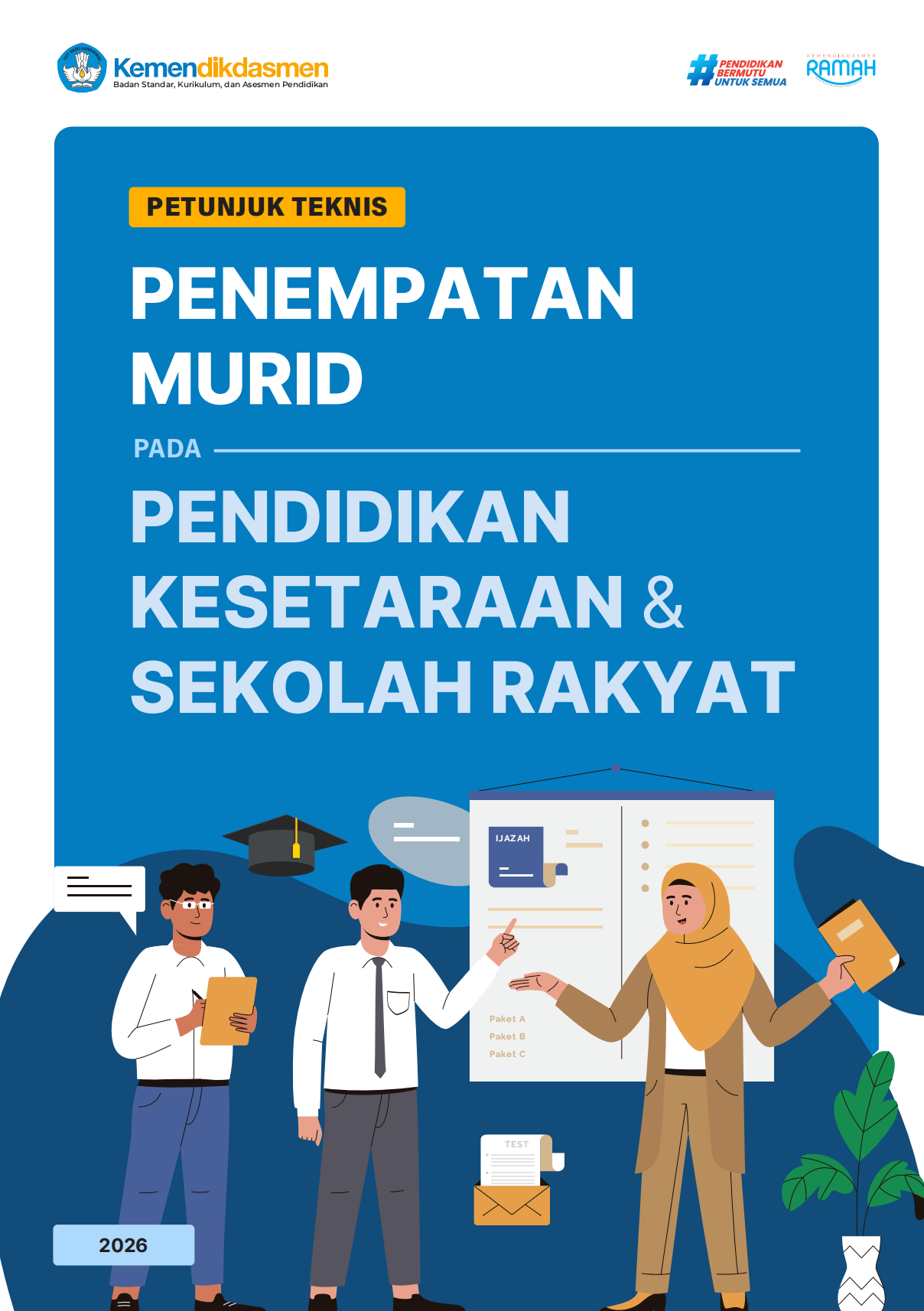 Cover Petunjuk Teknis Penempatan Murid pada Pendidikan Kesetaraan & Sekolah Rakyat