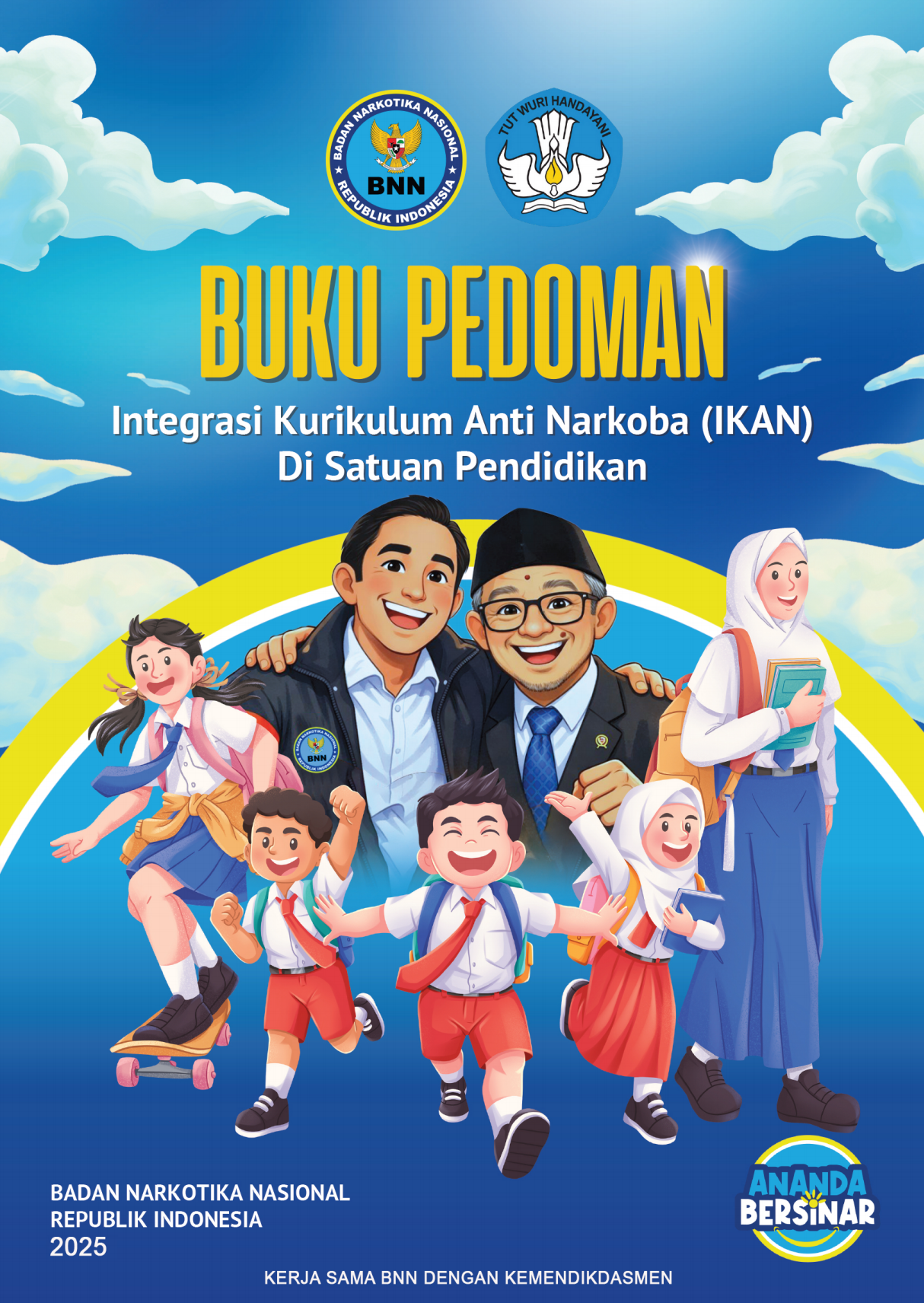 Cover Buku Pedoman Integrasi Kurikulum Anti Narkoba (IKAN) di Satuan Pendidikan